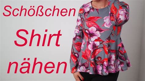 Shirt mit Schößchen nähen lernen .